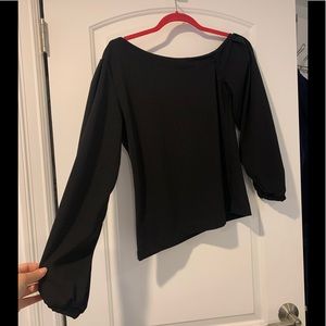 BANANA REPUBLIC black off the shoulder blouse